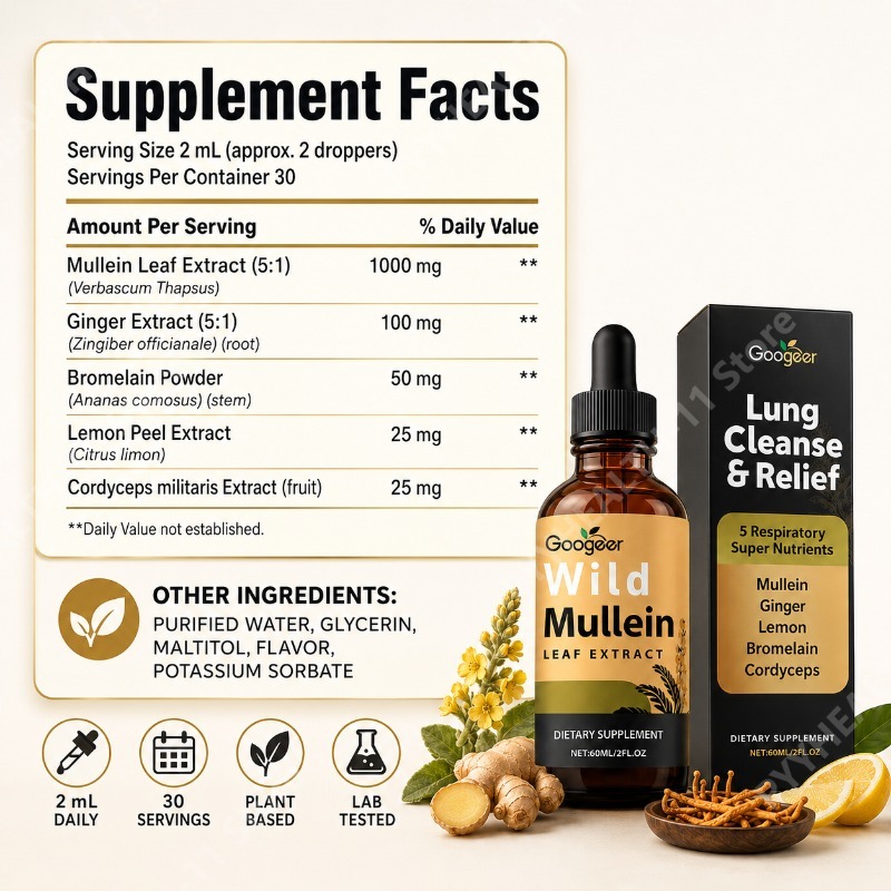 Mullein Flüssig-Tropfen Kräute – Herbal Wellness Drops Bewertung und Preis